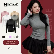 ( COMBO SIÊU RẺ ) Áo Giữ Nhiệt Nữ Dài Tay Cổ Lọ 3 Phân Co Giãn 4 Chiều Cotton Mềm Mịn Basic Ôm Body IVYLANE