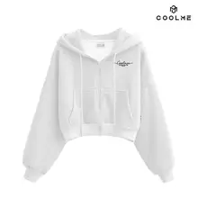 Áo khoác nữ form boxy croptop Coolme, áo hoodie zip nỉ 2 da form rộng mũ to bigsize mặc quanh năm- GHZ