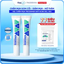 Combo 2 kem chấm mụn Trioderma Anti Acne Gel mờ thâm giảm mụn, làm dịu da 15g