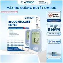 Máy Đo Đường Huyết OMRON Của Nhật Bản, Que Thử Tiểu Đường tại Nhà Glucerna (  TẶNG 50 que + 50kim ) JAPAN