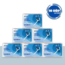 Hộp 50 Chiếc Tăm Chỉ Nha Khoa Xỉa Răng, Vệ Sinh Sạch Sẽ Kẽ Răng Chân Nướu Chăm Sóc Răng Miệng
