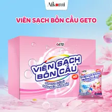 Viên Sạch Bồn Cầu Geto Hương Đào viên thả bồn cầu tẩy sạch mảng bám, khử mùi diệt vi khuẩn 50G/gói
