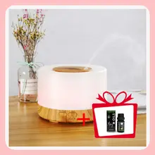 [Size lớn 500ml + Kèm lọ tinh dầu 10ml] Máy Khuếch Tán Tinh Dầu Có REMOTE - Máy Xông Tinh Dầu Chính Hãng