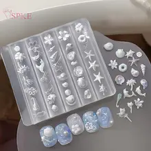 MeikoDeft 3D Khuôn Silicon Móng Tay Nghệ Thuật Trang Trí DIY Hoa Thiết Kế Mẫu Khuôn Cho Móng Tay Trang Sức Thủ Công Móng Tay Trong Suốt Khuôn Dụng Cụ VN
