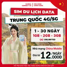 Sim Du Lịch TRUNG QUỐC [1 - 30 Ngày] 4G/ 5G Tốc Độ Cao Và Ổn Định - Tặng Kèm Cây Chọc Sim