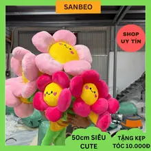 Bông Hoa Gấu Bông Mặt Cười Size 50cm, Bó 1 Bông Hoa Mặt Cười Đáng Yêu, Quà Tặng Bạn Gái, Tốt Nghiệp - SANBEO