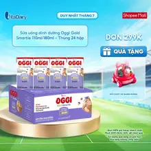 [THÙNG 24 HỘP] Sữa uống dinh dưỡng Oggi Gold Smartie phát triển trí não, hỗ trợ hấp thu - Hộp 110ml/180ml