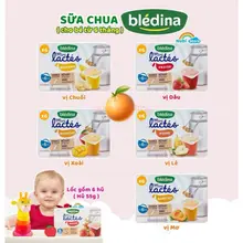 [TEM PHỤ] Sữa Chua Nguội Bledina Lactes Pháp Đủ Vị cho Bé từ 6 Tháng ( Vỉ 6 Hộp x 55g )