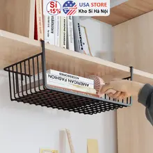 [HÀNG NHẬP KHẨU] Khay Lưới Sắt Để Đồ Dưới Bàn Học, Bàn Làm Việc, Tủ Bếp - Kệ Khung Gài Gọn Gàng - Ngăn Kéo