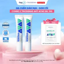 Combo 2 kem chấm mụn Trioderma Anti Acne Gel mờ thâm giảm mụn, làm dịu da 15g