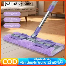 GREENSINDOOR Cây lau nhà phẳng, 360 đa năng° Bộ Cây Lau Nhà, Kích Thước Lớn 35cm, Ướt Và Khô Đa Năng Kép