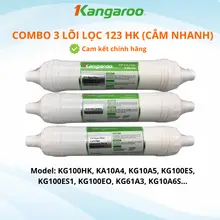 Combo Lõi Lọc Nước 123 HK Kangaroo Đúc Dùng Cho Model KG100HK, KA10A4, KG10A5, KG100ES, KG100ES1, KG100EO,...