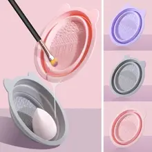 Dụng Cụ Vệ Sinh Cọ Trang Điểm, Mút Trang Điểm,...- Chậu Silicon
