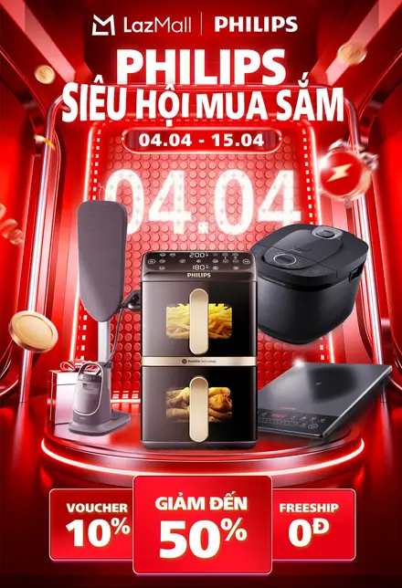 Lazada Philips Day 22/5 – Gia Dụng & Điện Tử Philips Giảm Sâu