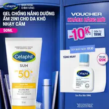 Gel chống nắng vật lý dưỡng ẩm 2in1 dịu lành cho da thiên khô nhạy cảm Cetaphil Sun SPF 50+ Light Gel 50ML