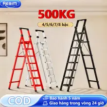 Thang Gấp Gọn Thang Chữ A, chất liệu thép carbon, tải trọng 500 kg, thang gấp đa năng, 3-8 bậc