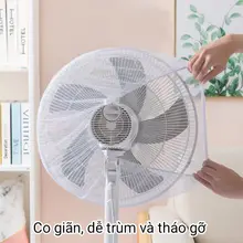 Lưới Bọc Quạt Size To Có Dây Chun Bảo Vệ Bé Tránh Kẹp Tay, Chống Bụi Cho Quạt Đường Kính 45-50CM