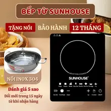 [ Tặng Nồi ] Bếp từ, bếp hồng ngoại SUNHOUSE công suất 2200W mạnh mẽ, nhanh, tiết kiệm thời gian