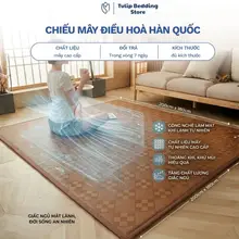 Chiếu Mây Điều Hòa Băng Lạnh Hàn Quốc, Thảm Đệm Mây Mát Lạnh Chống Trượt Dày Dặn Trải Sàn Hoặc Giường