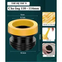 Ron bồn cầu TOTO cho ống phi 110 -114mm cao cấp, gioăng chống hôi bồn cầu, chống mùi toilet
