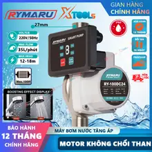 Máy bơm tăng áp lực nước RYMARU BẢN MỚI 100W cho máy giặt, vòi hoa sen, máy lọc nước, Rơ le bơm nước mini tự ngắt