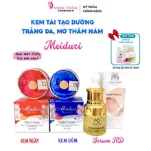 Combo 2 Kem Face Meiduzi Nhật ngày đêm và serum HD Phạm Điệp dưỡng trắng tái tạo xoá mờ thâm nám tàn nhang