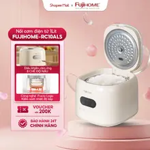 Nồi cơm điện tử 1 Lít tách đường Fujihome RC10ALS, lòng nồi Inox 304, cảm ứng LED 8 chế độ nấu, giữ ấm 75°C
