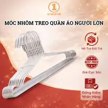 [ XẢ KHO ] COMBO 100 Móc treo quần áo nhôm dày, treo khoác quần jean, chịu lực cao, chống gỉ, bền chắc