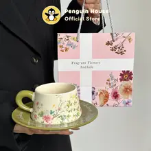 [Penguin] Cốc sứ quà tặng Tách Trà 250ml quà tặng sinh nhật bạn gái, ly sứ dễ thương tặng bạn thân_FS1