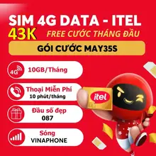 SIM iTEL MAY 4G VINAPHONE [Miễn phí 1 tháng], Sim MAY89 Gọi VINAPHONE Miễn phí