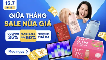 Tiki 15.7 – Giữa Tháng Sale Nửa Giá