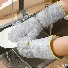 Găng tay rửa chén CHEESELY, Găng tay làm sạch công việc nhà dày kéo dài, Bàn chải bát chống thấm nước Vệ sinh gia đình Găng tay bạc