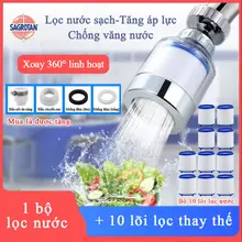 【MUA 1 TẶNG 10 LÕI】Vòi lọc nước rửa bát tăng áp xoay 360 có thể kéo dài chống bắn nước,10 Lõi+Dễ Lắp