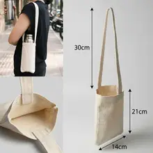 Túi vải canvas đựng bình ly giữ nhiệt, cốc cà phê, trà sữa kèm quai xách tiện lợi giúp bảo vệ môi trường Tbinha196