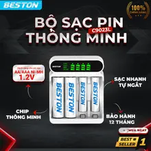 Combo sạc kèm pin AA AAA Ni-MH 1.2V dung lượng cao lên đến 3300mAh dùng cho micro không dây, remote, đo huyết áp, flash