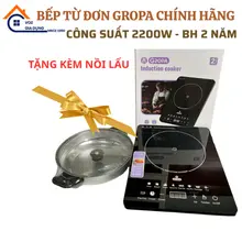 Bếp từ đơn công suất 2200w tặng kèm nồi lẩu , bếp từ đơn Gropa bảo hành 2 năm chính hãng
