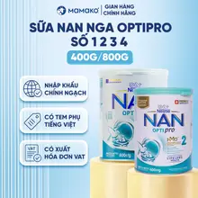 Sữa Nan Nga HMO Optipro Số 1 2 3 4 Dạng Lon 400g 800g