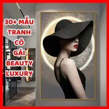 Tranh Cô Gái Trừu Tượng Nghệ Thuật Bắc Âu Beauty Luxury Treo Phòng Khách - Tranh Decor Quán Spa, Trang Trí Shop Bán Hàng