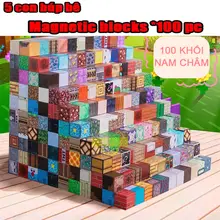 100 Mô Hình Khối Lập Phương Từ Tính Xây Dựng Giáo Dục Trẻ Em Khối Xây Dựng Từ Tính Xếp Hình