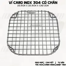 Vỉ Caro inox 304 Có Chân Để Nồi Chiên Không Dầu - Vỉ NCKD