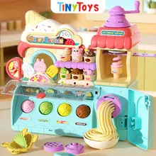 Bộ đồ chơi máy làm kem từ đất sét, nhiều màu sắc, chất liệu an toàn không gây hại cho bé Tinytoys