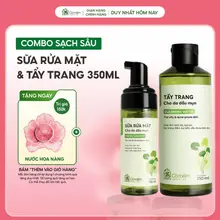 Bộ Chăm Sóc Da 2 Bước Nước Tẩy Trang Và Bọt Rửa Mặt Mọi Loại Da Cỏ Mềm