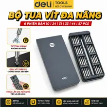 Bộ Tua Vít Đa Năng Chuyên Dụng DELI TOOLS, Bộ Tuốc Nơ Vít Từ Tính Mạnh, Đầu Vít Thép S2 Chống Trượt