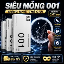 [Che tên ] Bao cao su mỏng 0.01mm 5in1 nhiều gel bôi trơn, dai ,chân thật,an toàn size 52mm 10 BCS/hộp