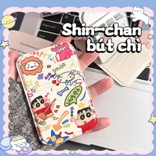 Gương trang điểm Shin-chan — nhỏ gọn, bao da PU chắc chắn, gấp gọn bỏ túi . Phụ kiện xinh xắn cho cô nàng điệu đà