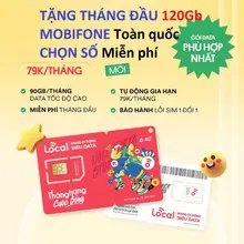 [Chọn số Đẹp] Sim Local 4G Mobifone [Miễn phí tháng đầu] Local A79S 90Gb/tháng, Gia hạn 79.000 tháng