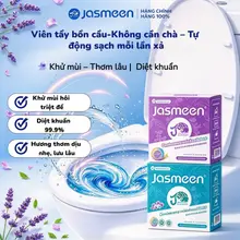 Viên Thả Bồn Cầu JASMEEN 3 Màu Hương Hoa Hồng - Tự Động Vệ Sinh & Khử Khuẩn, 1 Hộp Dùng 90 Ngày