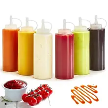 Bình bóp nhựa xịt tương dầu siro sữa đặc sốt mayonnaise  -Lọ đựng siro pha chế, nước sốt caramel latte có chia vạch