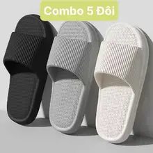 Combo 5 Đôi Dép Đi Trong Nhà, Dép Văn Phòng Nhẹ êm Quai Ngang Nam Nữ, Siêu Thoải Mái (CHAO)