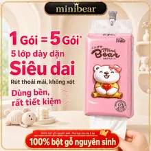 Giấy rút treo tường cao cấp Minibear Nhật Bản làm giấy ăn vệ sinh lau tay lau mặt giá siêu rẻ,Khăn giấy chính hãng
